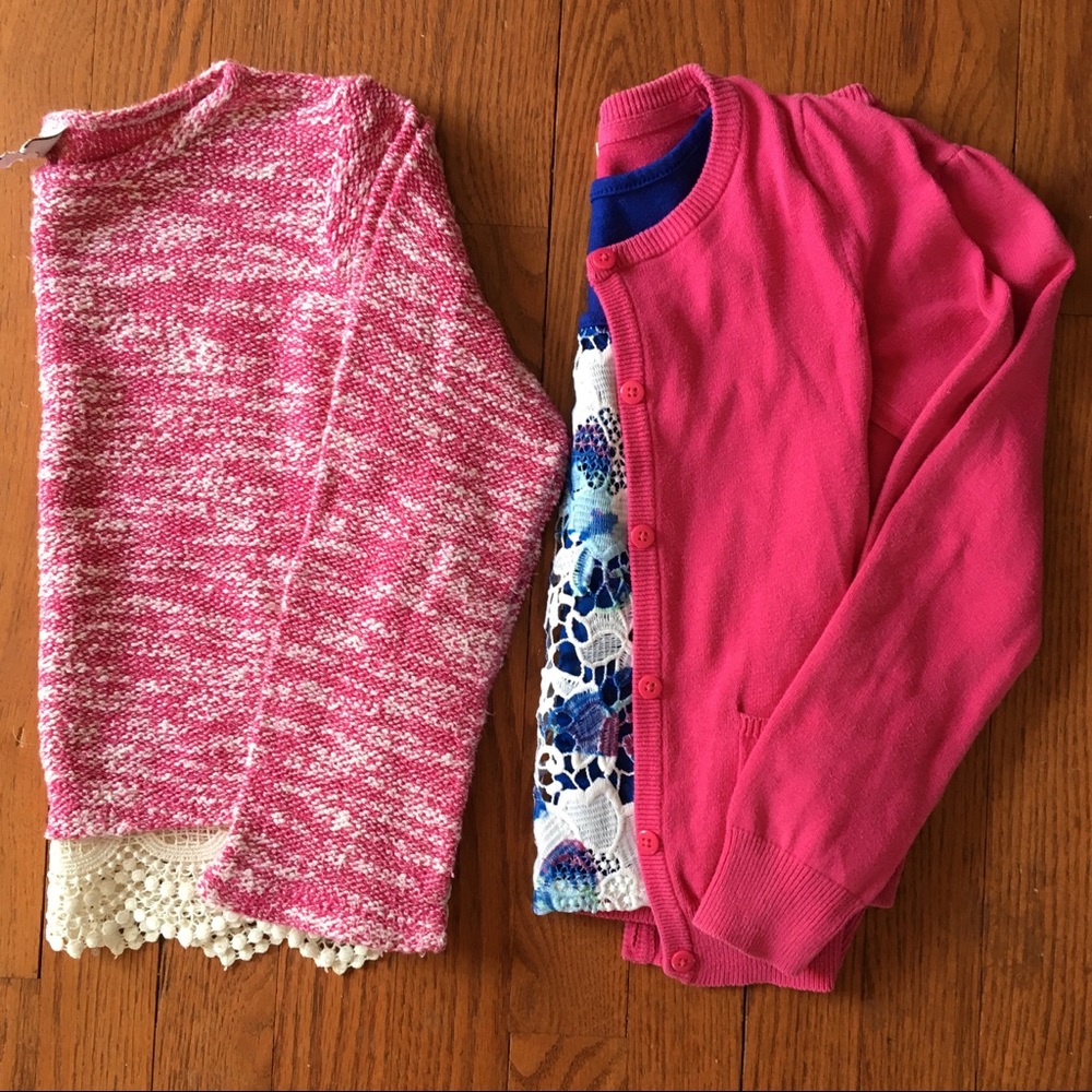 Girls Small 6-7 Sweater Lot - 3 Pieces
